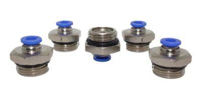 Kit 05 Conexão Reta Pneumática Macho Rosca 1/2x Tubo 6mm Bsp
