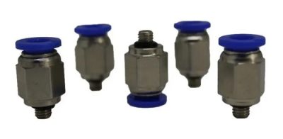 5 Conexões Pneumáticas Reta Tubo Ø06 Rosca M5