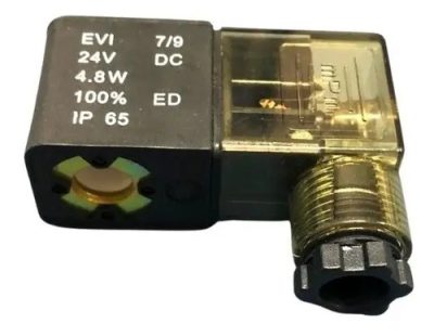 Bobina Solenoide 24v Com Led Para Válvulas Orifício 9mm