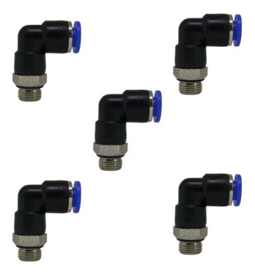 05 Conexão Pneumática Instantânea Cotovelo ( L )macho 1/8x06