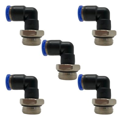 5 Conexão Engate Rápido Cotovelo Rosca 3/8 Tubo 8mm